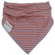 Coral with Grey Stripes - bandana dribble bib - Baby Babas