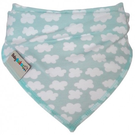 Mint Clouds - Bandana Dribble Bib - Baby Babas