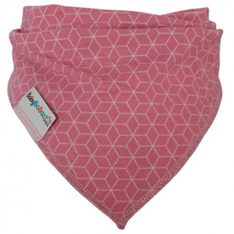 Pink Hexagons - Bandana Dribble Bib - Baby Babas