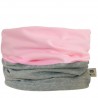 Light Pink & Grey Duo Tube Scarf - Baby 0-2 years by Baby Babas