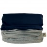 Grey & Navy Blue Duo Tube Scarf- Baby 0-2 years - Baby Babas