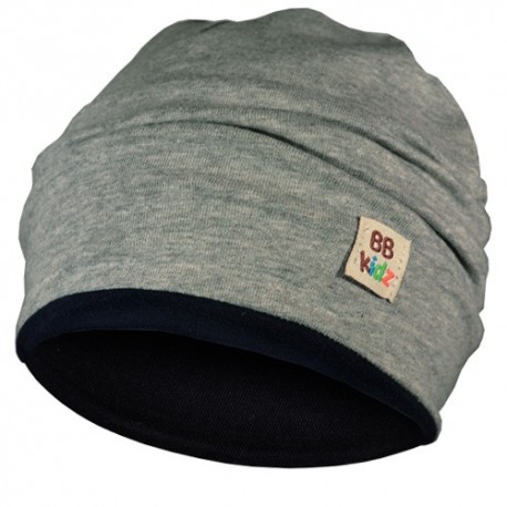 Grey & Navy Blue Hat - Baby 6-24 months - Baby Babas