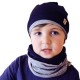 Grey & Navy Blue Hat - Kids 2-8 years - Baby Babas
