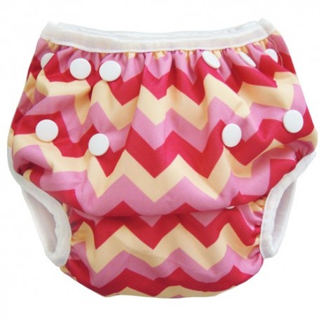 Swim Nappy Pink Zig Zag