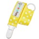 Yellow Polka Dot Pacifier Clip - Baby Babas
