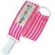 Pink Stripes Pacifier Clip - Baby Babas